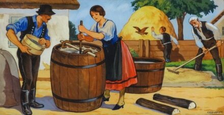 Gebhardt Béla (1901 - 1990): Falusi udvar