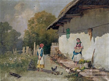Neogrády Antal (1861-1942): Falusi udvar