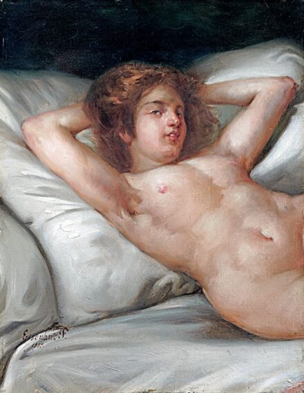 Eisenhut Ferenc (1857-1903): Fekvő akt, 1885