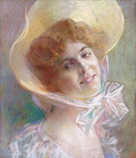 Magyar festő, 1900 körül: Kalapos dáma
