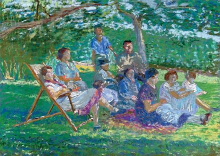 Magyar festő: Nyári délután a parkban, 1935