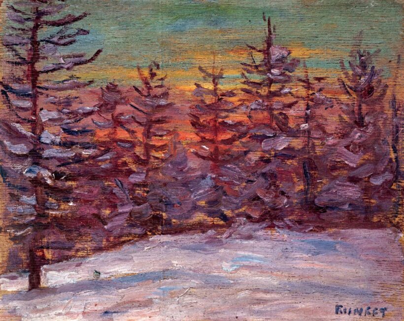 Kunffy Lajos (1869-1962): Téli naplemente