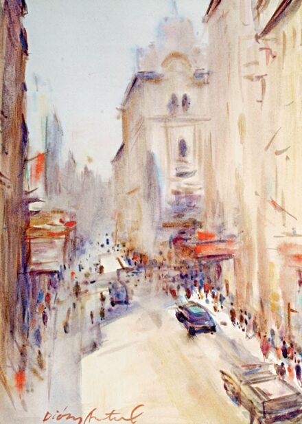 Diósy Antal (1895-1977): Budapesti utcarészlet