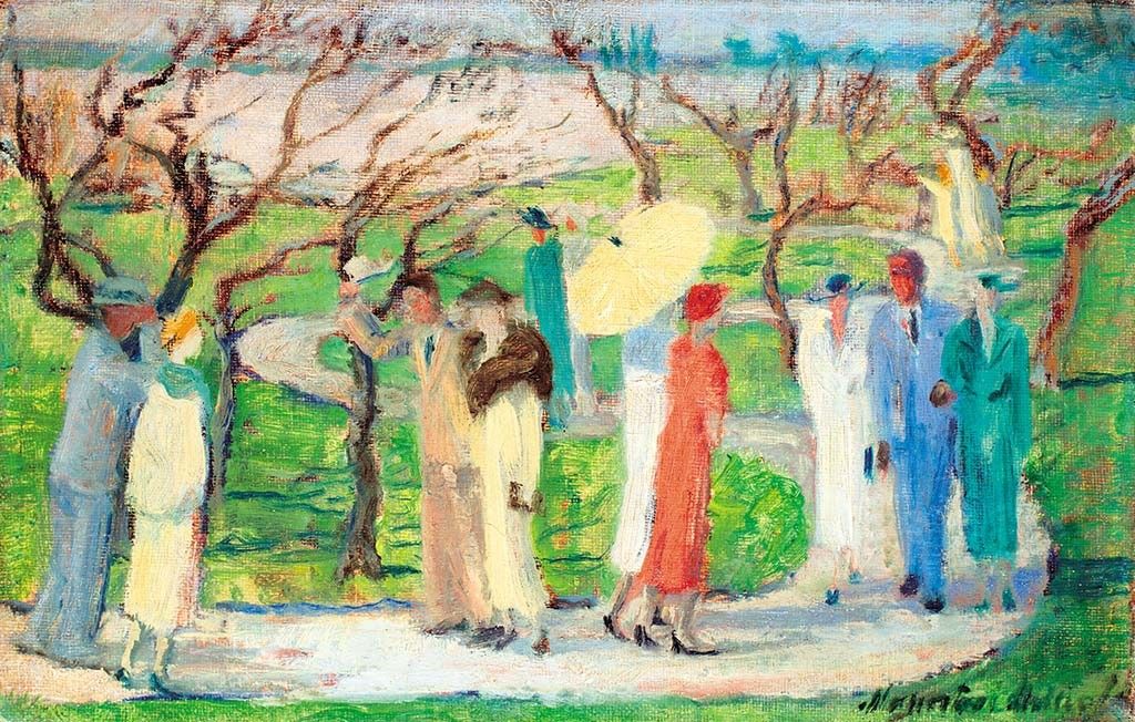 Monostori Moller Pál (1894-1978) Séta a parkban