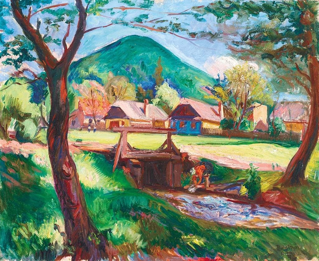 Boldizsár István (1897-1984) Nagybányai részlet a Kereszt-heggyel, 1922