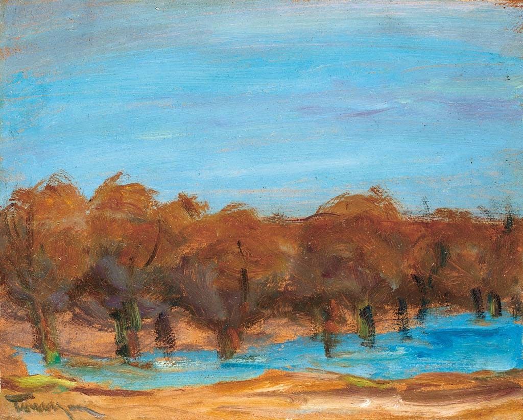 Tornyai János (1869-1936) Kék ég az ártér felett