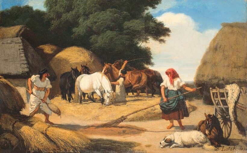 Lotz Károly (1833-1904) Cséplés, 1857