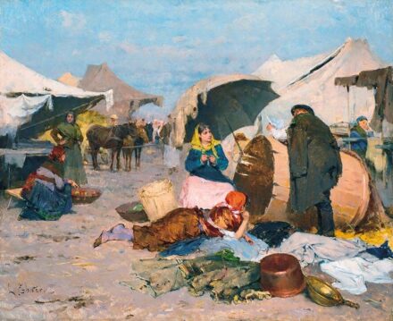 Deák Ébner Lajos  (1850-1934) Vásári jelenet