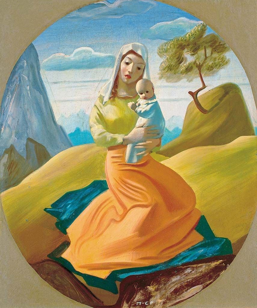 Molnár C. Pál (1894-1981) Madonna tájban