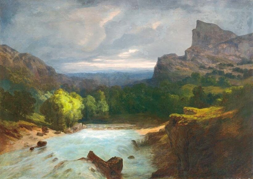 Telepy Károly (1828-1906) Hegyvidéki táj, 1876