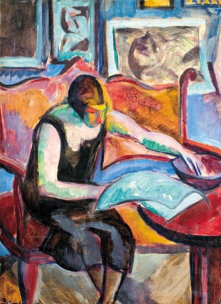 Schönberger Armand (1885-1974) Olvasó nő