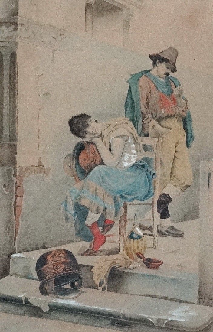 Olvashatatlan szignó: Ifjú pár, 1896