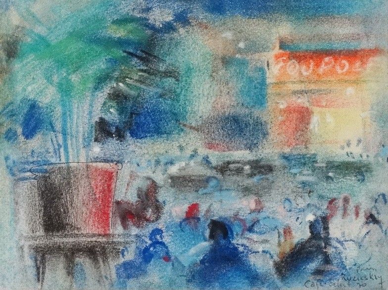 Ruzicskay György (1896 - 1993): Párizsi este, 1970