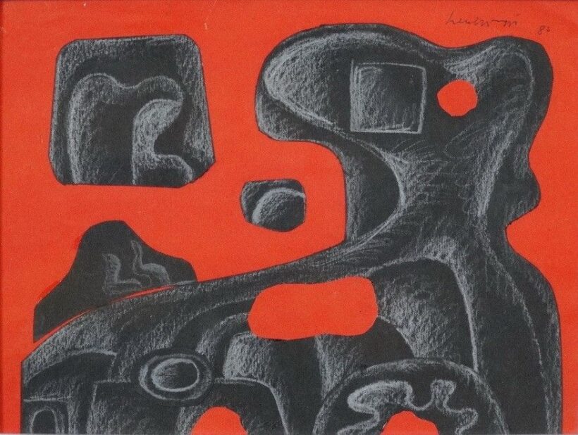 Szentgyörgyi Kornél (1916 - 2006): Absztrakt kompozíció, 1980