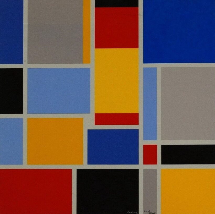 Kádár, Joseph (1936): Hommage á Mondrian, Paris, 2004