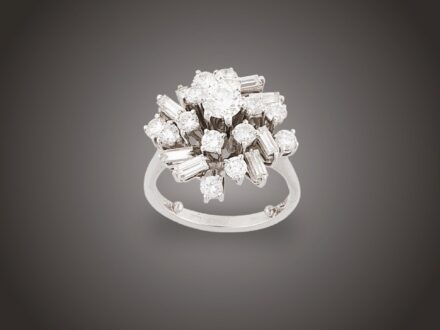 Gyűrű, 750 au, 23 bril. cca. 1,80 ct, 6,2 g
