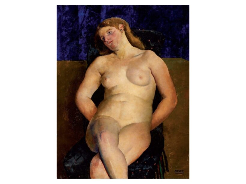 Basch Andor: Akt széken (1920 körül)