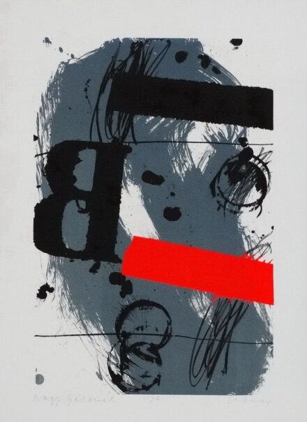 Lakner László (1936): Kompozíció - B, 1994 - ajánlással
