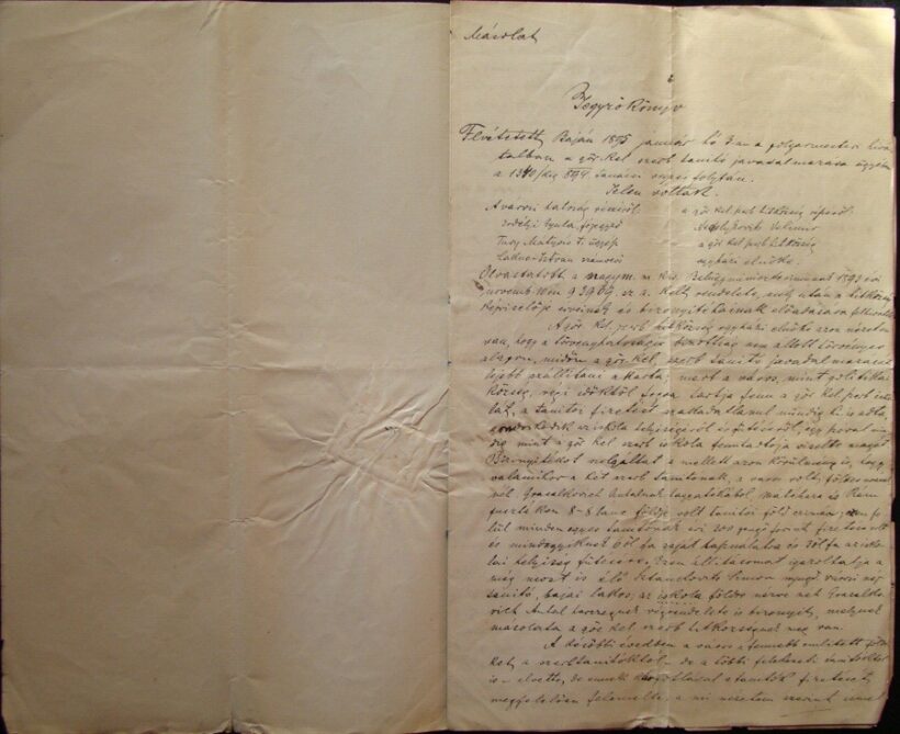65-1071 1895 Jegyzőkönyv a bajai Görög keleti szerb tanító javadalmazása ügyében. Erdélyi Gyula (1848-1937 ) főjegyző aláírásával