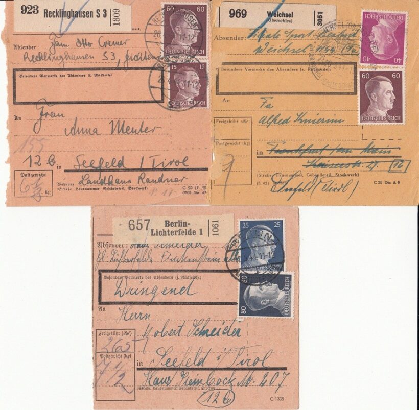 65-498 1944. 3 db csomagszállító Tirolba