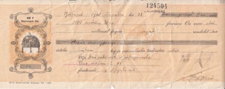 65-582 1940. 500 aranypengős váltó/ Pécs