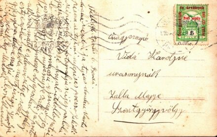 65-70 1916. április 6. katonai képeslap Zala megyébe 5 filléres bélyeggel