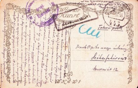 65-315 ca. 1915. Cenzurált tábori lap.