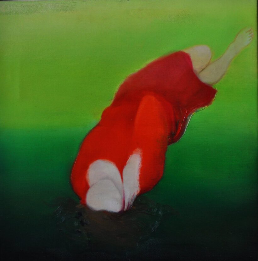 HORVÁTH ÉVA MÓNIKA ( 1965- ) Piros ruhás nő