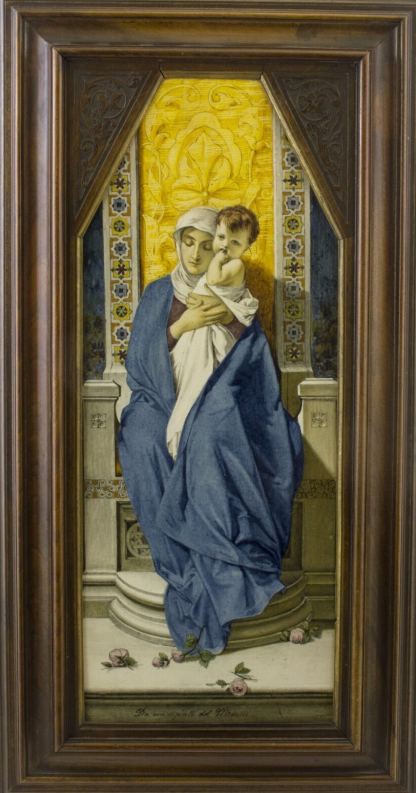 PORCELÁN KÉP Madonna a gyermek Jézussal
