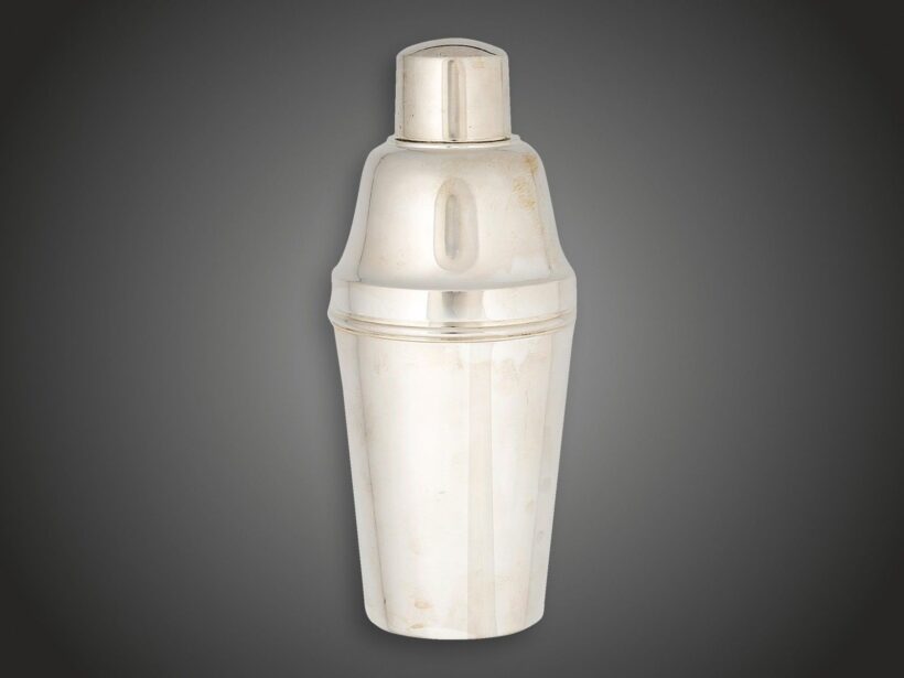 Art deco shaker, ezüst, 358 g.