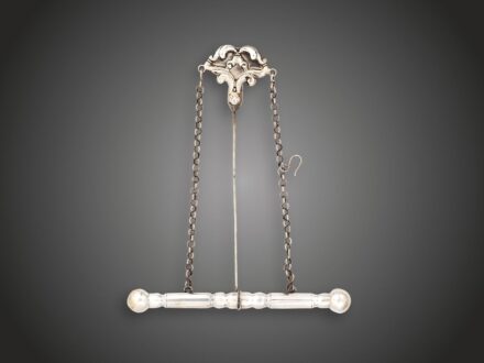 Biedermeier tűtartó, ezüst, 27 g.