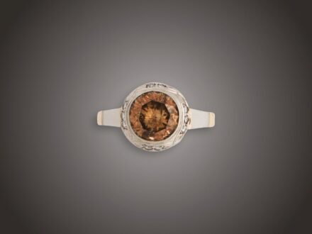 Gyűrű, 585 au, 11 bril. cca. 2,50 ct, 3,8 g