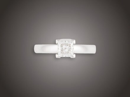 Gyűrű, 585 au, 1 bril. 0,82 ct, 4,1 g, GIA 1126474017