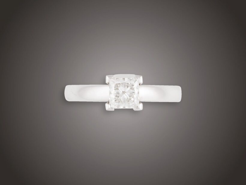 Gyűrű, 585 au, 1 bril. 0,82 ct, 4,1 g, GIA 1126474017