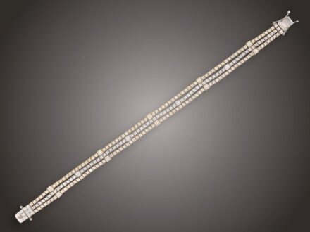 Karkötő, 750 au, 236 bril. cca. 5,00 ct, 15,9 g