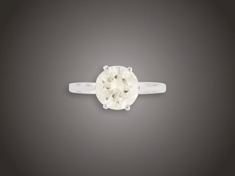 Gyűrű, 750 au, 1 bril. cca. 2,00 ct, 2,9 g
