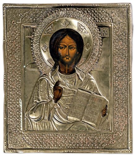 Orosz ikonfestő, 1900 körül: Krisztus Pantokrátor