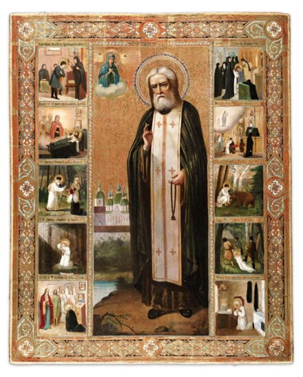 Orosz ikonfestő, 1900 körül: Szent Szerafim