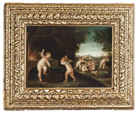 Albani, Francesco (1578-1660) köre, 17. sz. első fele: Amorinók a szerelem nyilait kovácsolják