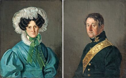 Mayer jelzéssel: Házaspár portréja - párkép, 1831