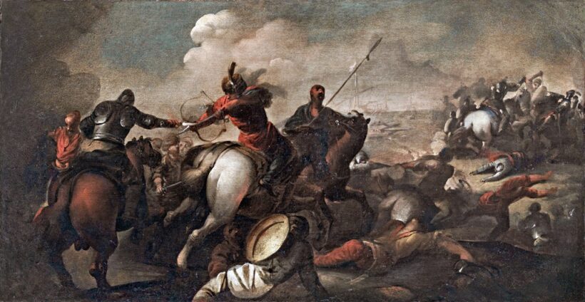 Masturzio, Marzio (működött 1670 körül Nápoly környékén): Csatajelenet a török időkből
