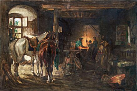 Haranghy Jenő (1894-1951): Kovácsműhelyben, 1919