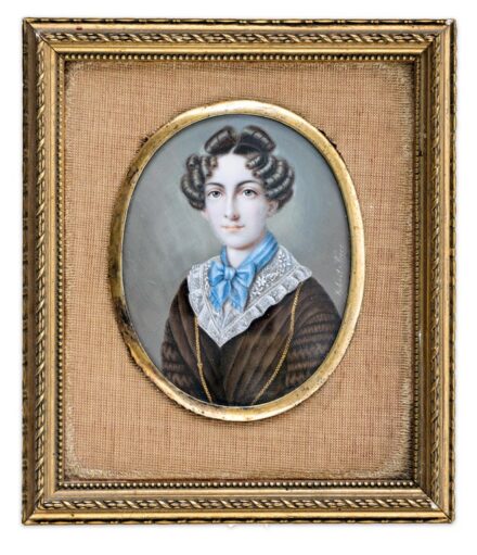 Theer, Robert (1808-1863): Lány kék masnival