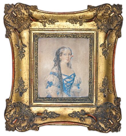 Barabás Miklós (1810-1898): Ifjú hölgy portréja, 1859