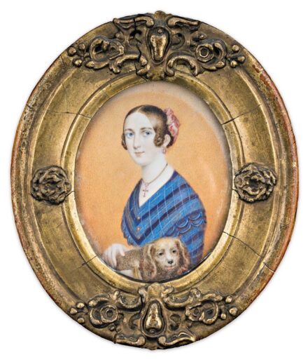 Theer, Robert (1808-1863): Lány kutyával, 1848