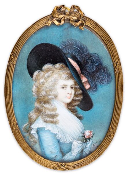 Gainsborough, Thomas (1727-1788) után, 19. sz. második fele: Giorgiana Cavendisk, Devonshire grófnő portréja