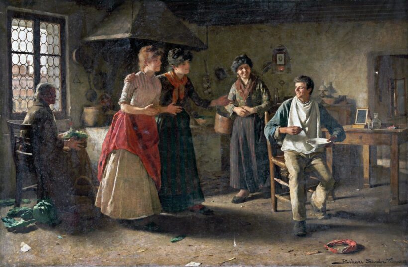Bihari Sándor (1855-1906): Velencei konyha ("Ahol nincs ott ne keress"), 1887