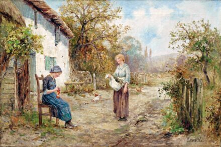 Wallhorn, Ernest Charles (1872-1927): Őszi udvar