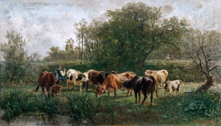 Ranzoni, Gustav (1826-1900): Pásztor jószágaival, 1881