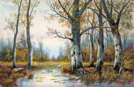 Kaufmann, Adolf (1848-1916): Erdőrészlet alakkal